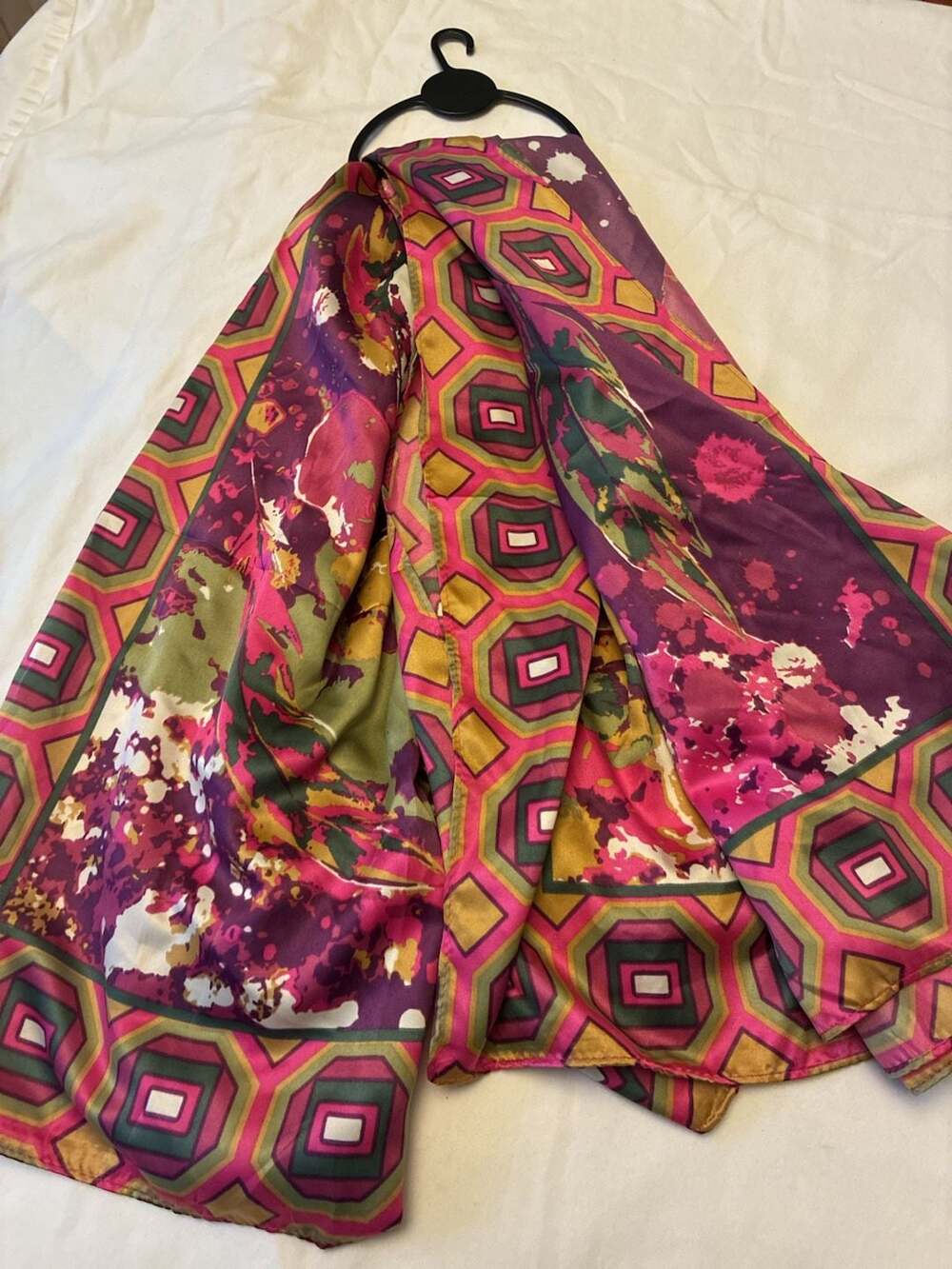 Powder Designed in Scotland Geometric Feather Print Scarf